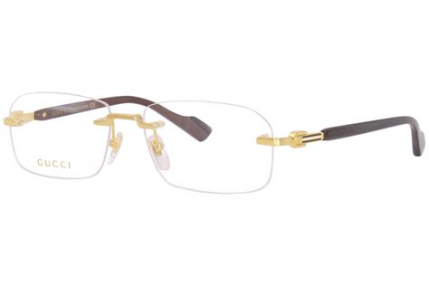 gucci eyeglass frames for wide nise|gucci rimless glasses for men.